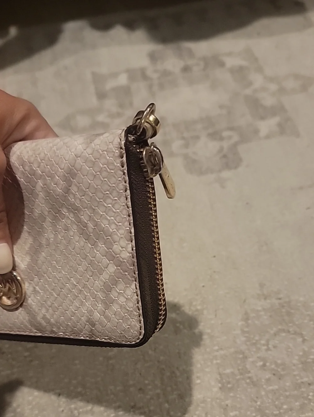 Michael Kors Jet Set Python Leather Wallet With Removable Wrist Strap